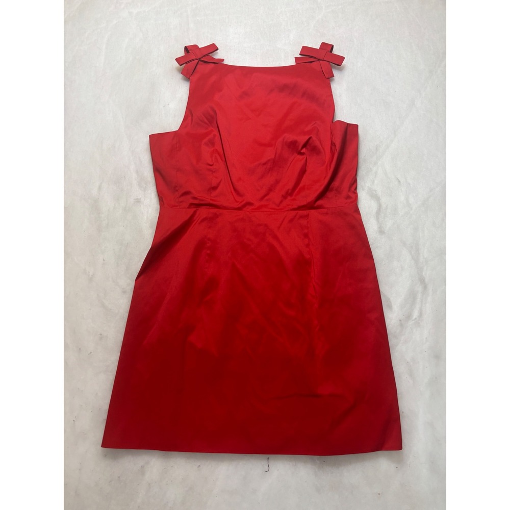 Lilly Sisto for Gianni Bini Red Bow Shoulder‎ Open Back Mini Dress Womens 10 NEW